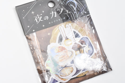 Q-Lia Starry Sky Flake Sticker - Night Cafe