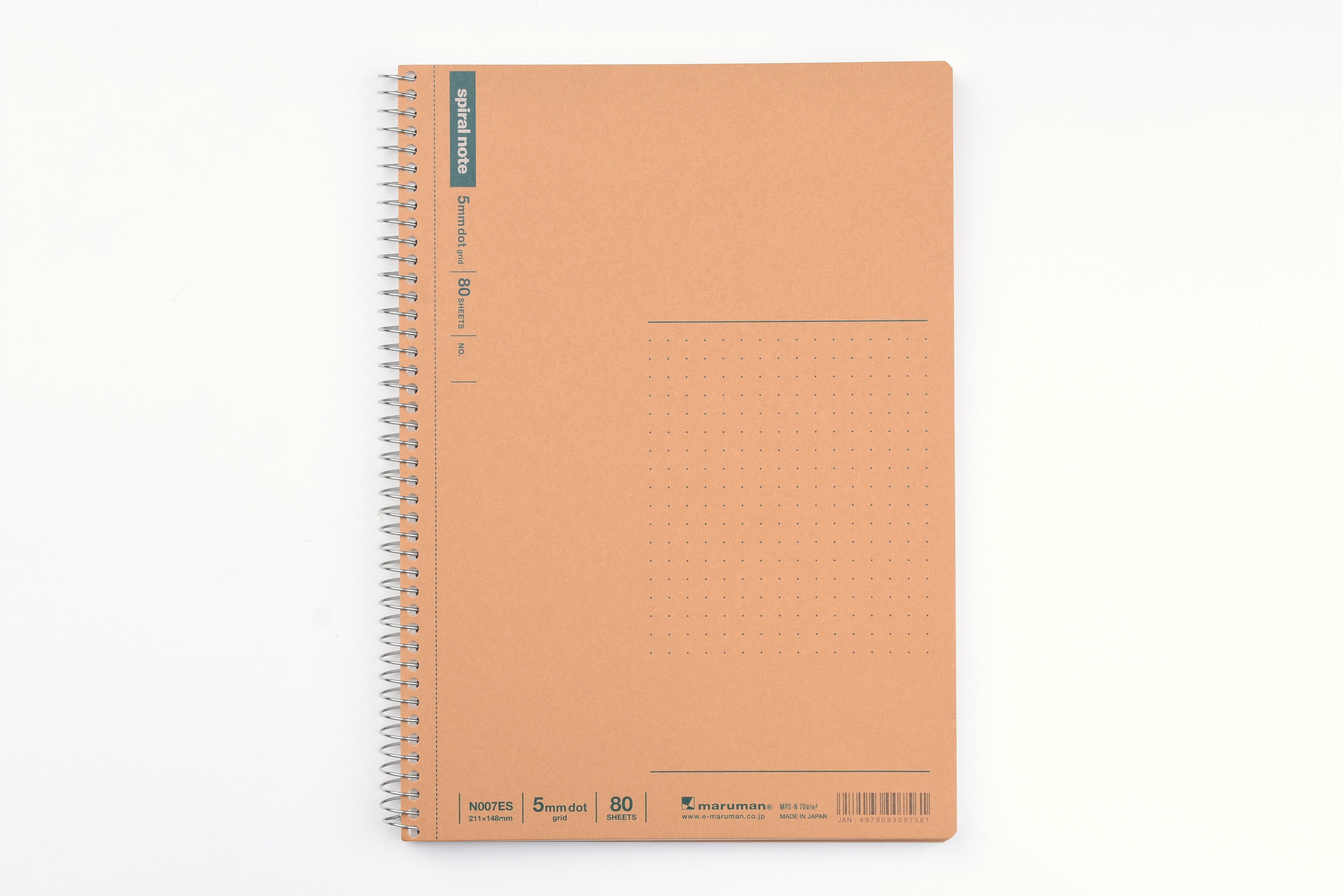 Maruman Basic Spiral Ring Notebook - A5 - Dot Grid