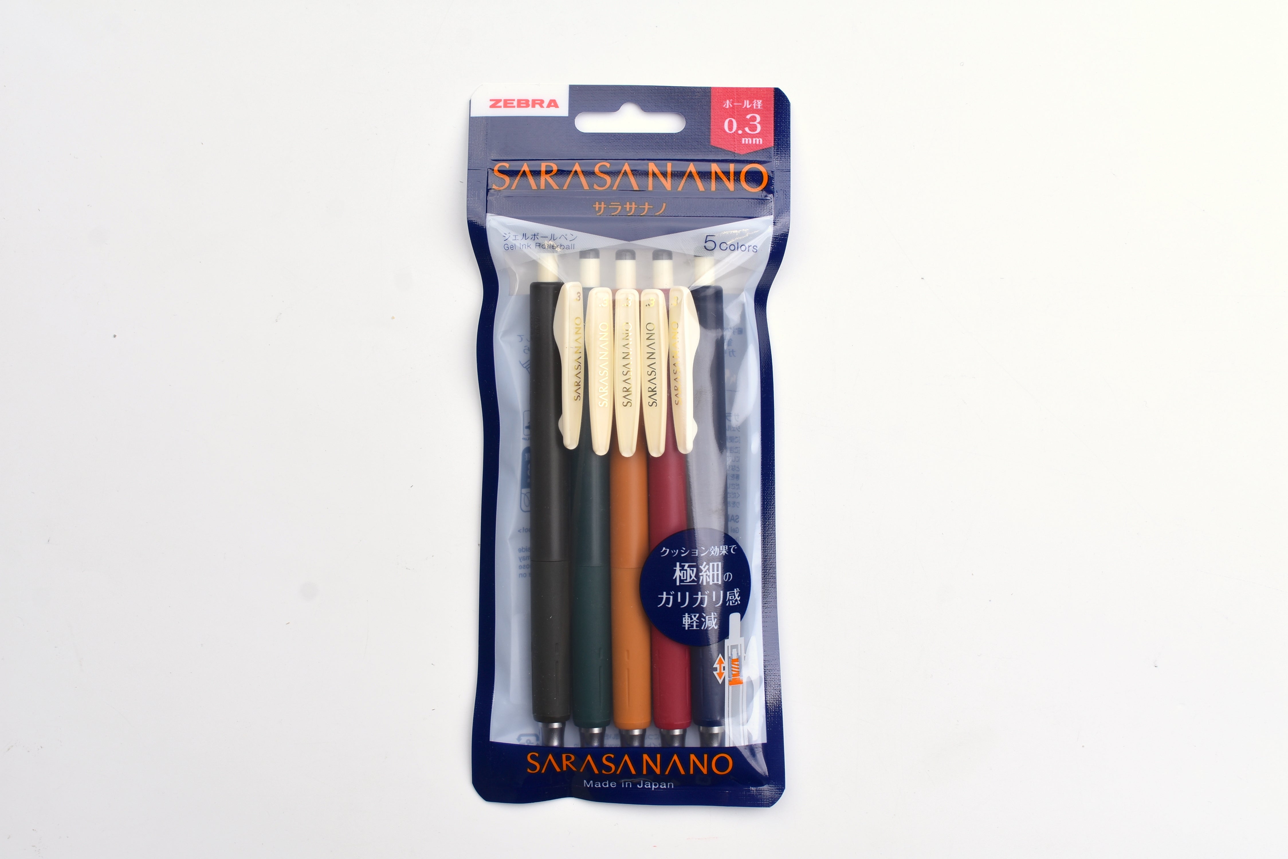 SARASA Nano - Vintage Color - 0.3mm - Set of 5 - V