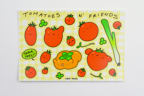 LAZI SOOZ Tomato Friends Sticker Sheet