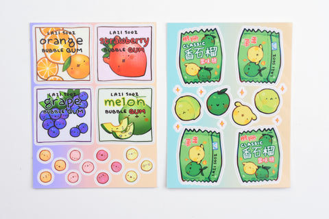 LAZI SOOZ Asian Candy Nostalgia Sticker Sheets