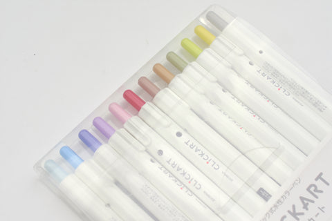 Zebra ClickArt Click Marker - Set of 12 Colors - Pastel