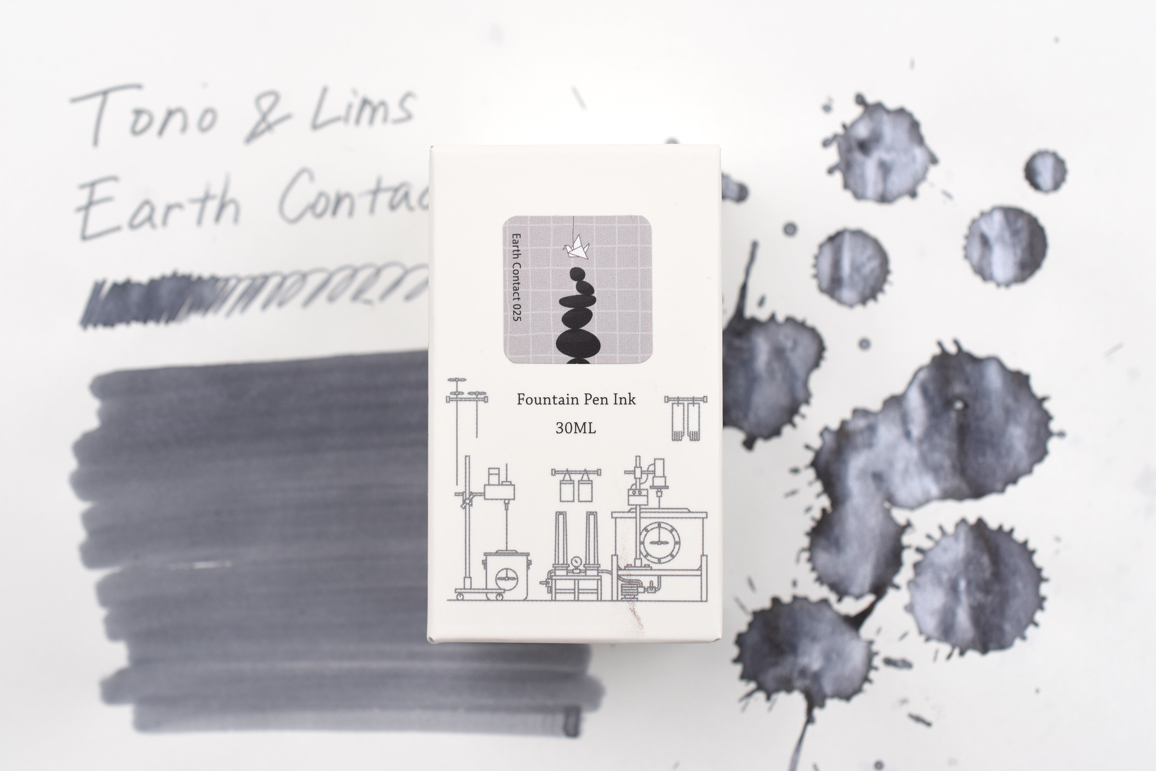 Tono & Lims Ink Bottle - Earth Contact - 025 Snowflake Obsidian - 30ml