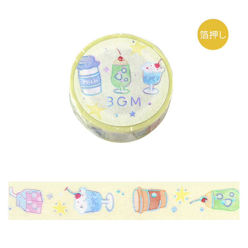 BGM Washi Tape - Foil Stamping Life - Relaxing Drinks