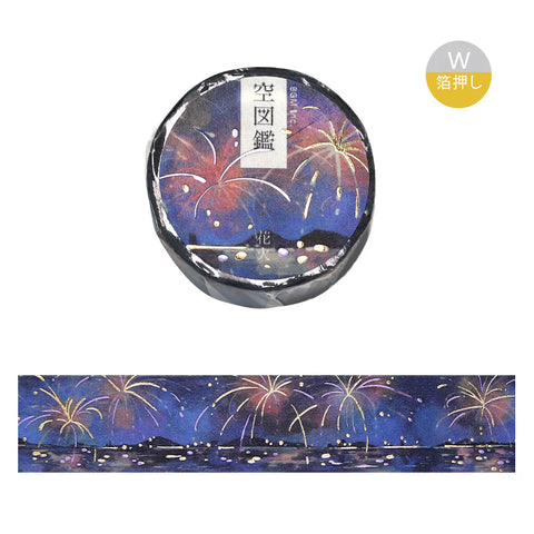 BGM Washi Tape - Foil Stamping - Sky Encyclopedia - Fireworks