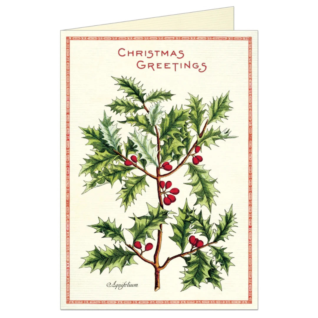 Cavallini - Greeting Card - Holly