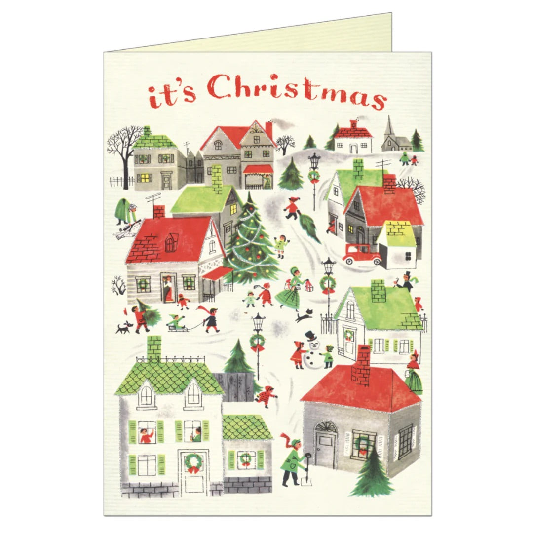 Cavallini - Greeting Card - Christmas Village