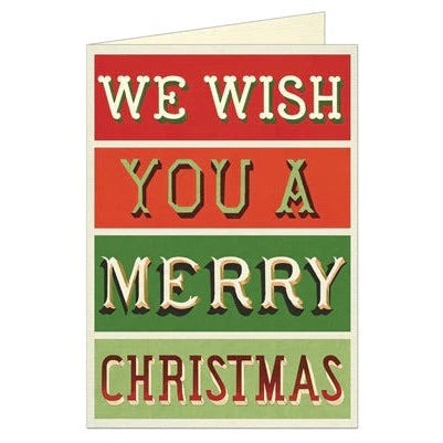 Cavallini - Greeting Card - Merry Christmas