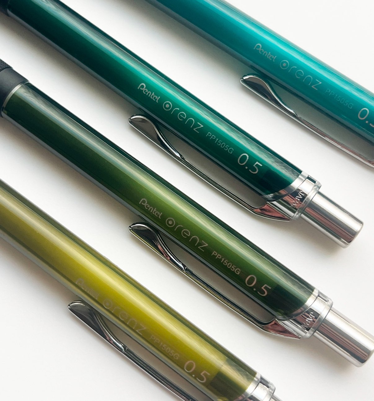 Pentel Orenz Metal Grip Mechanical Pencil - Green Color - Limited Edition