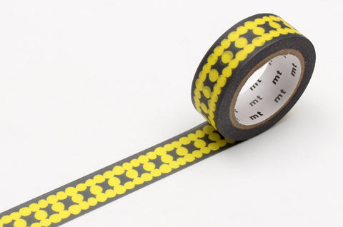 mt deco Washi Tape - ladder dot yellow