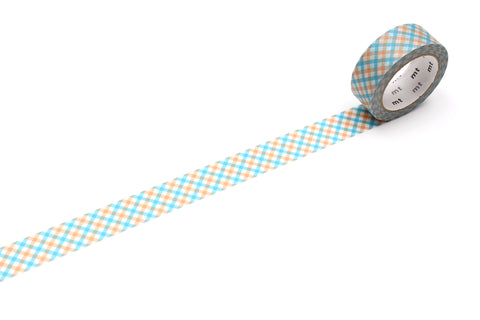 mt Washi Tape - basic - Overlap Checkered Orange