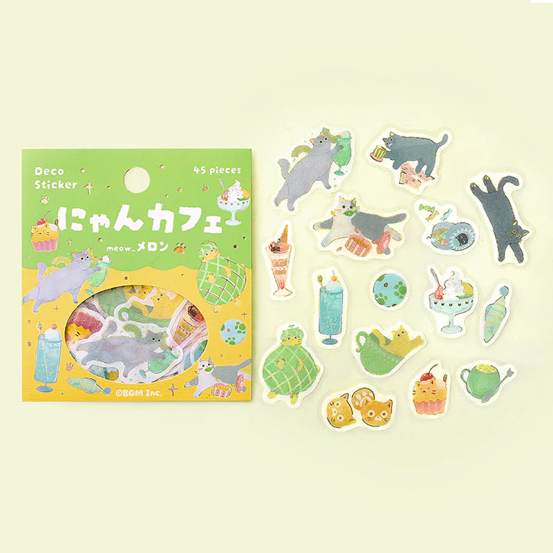 BGM Flake Sticker - Nyan Cafe - Melon