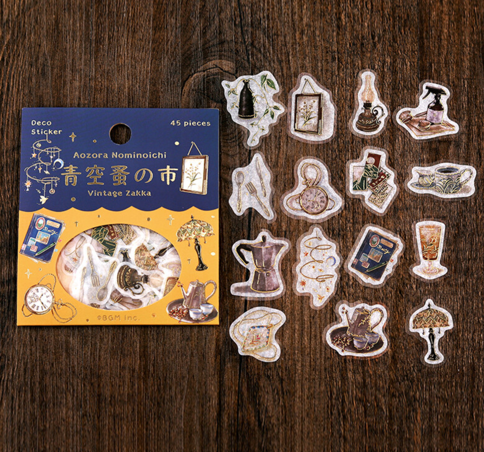 BGM Deco Sticker - Aozora-Nominoichi  - Vintage Zakka