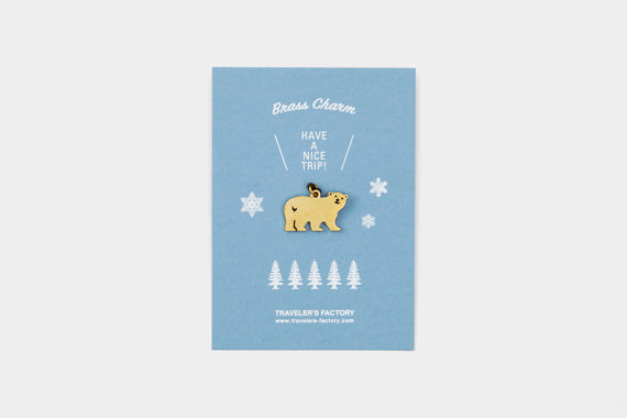 TRAVELER's Factory - Holiday Small Bear Brass Charm - Limited