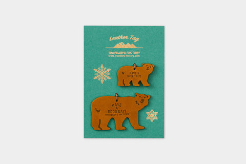 TRAVELER's Factory - Holiday Bear Leather Tag - Limited (Pre-Order Starts 11/13, Ships late Nov/ early Dec)