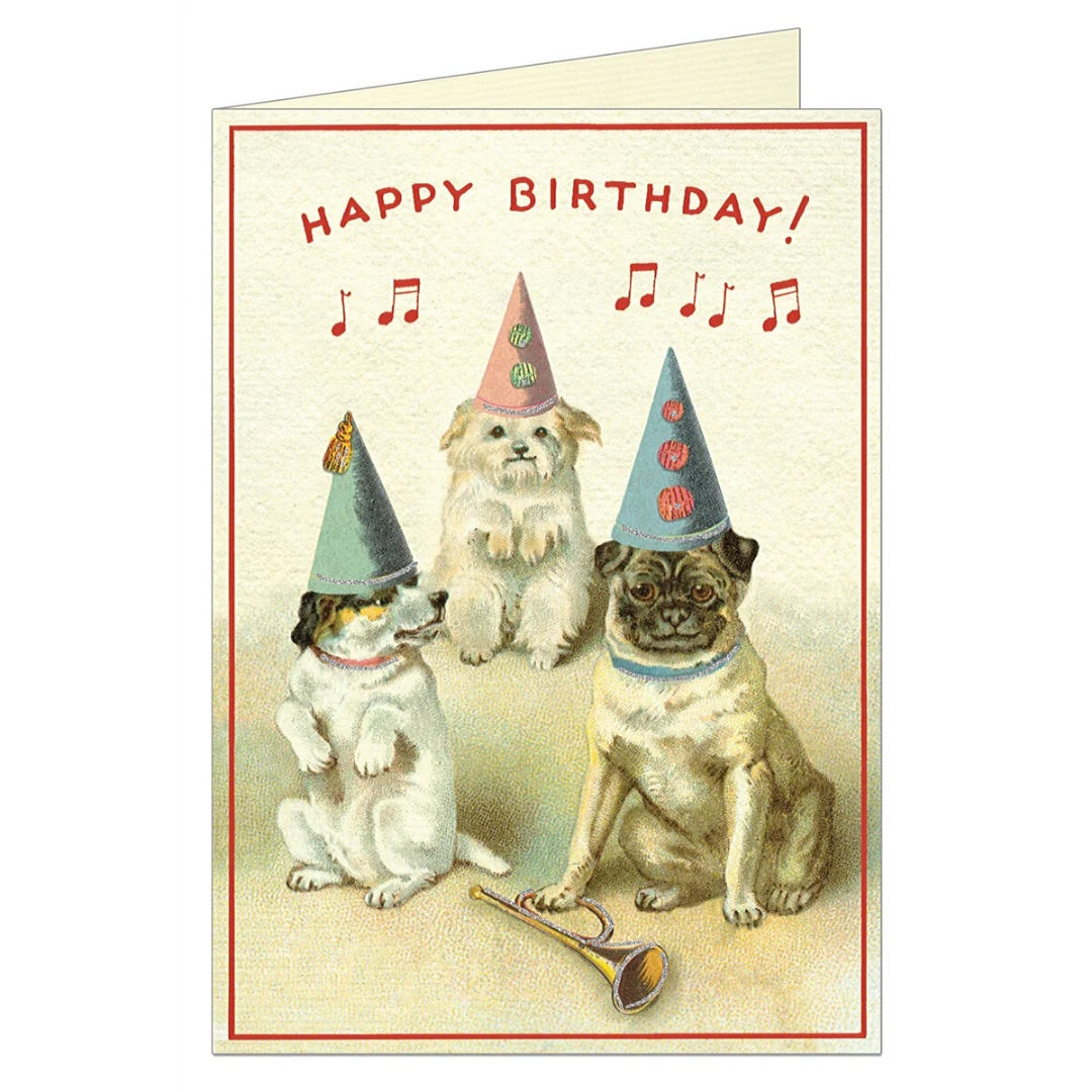 Happy Birthday Three Dogs Greeting Card