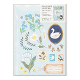 Midori Letter Set Collage Pattern - Bird