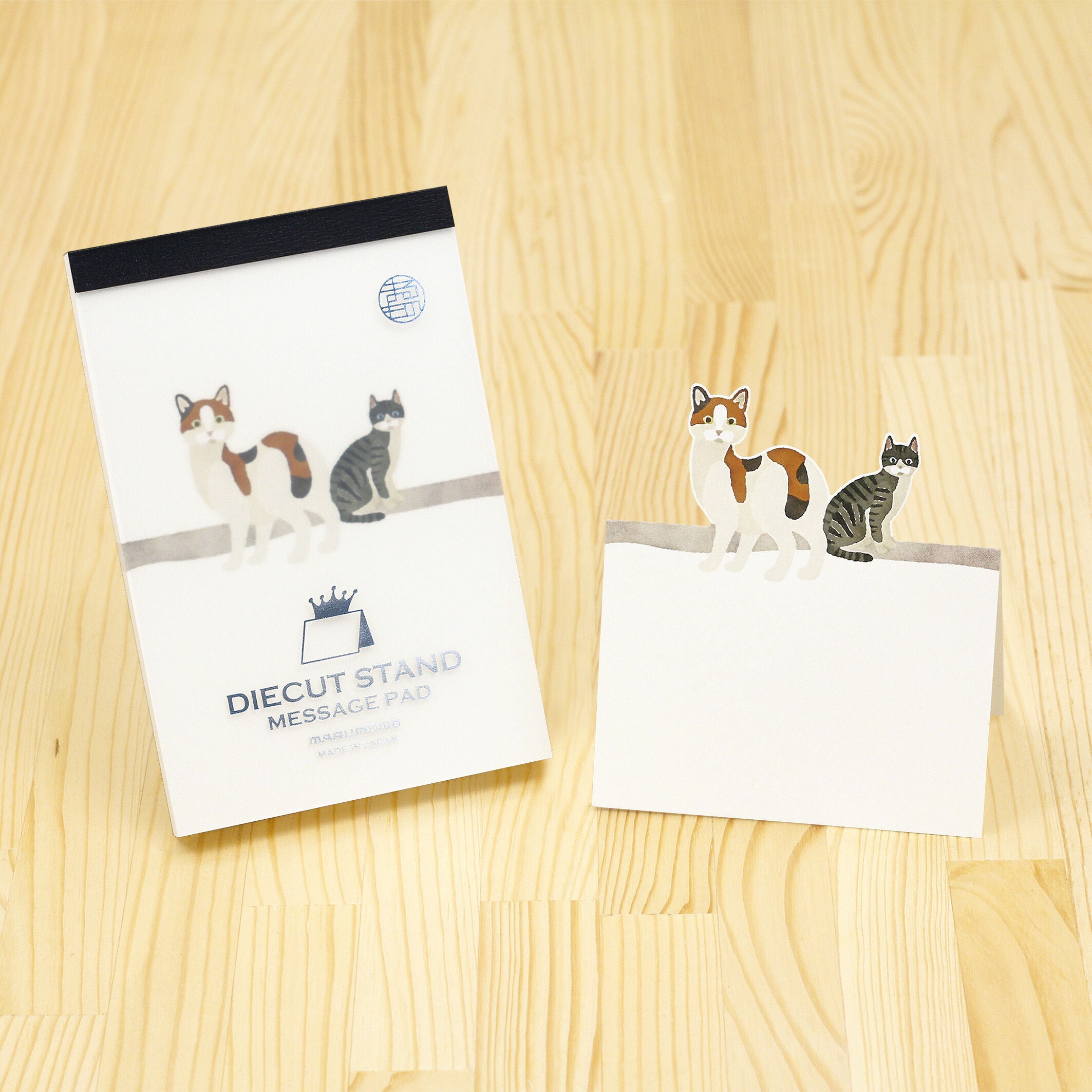 Marumo Printing - Die-Cut Stand Message Pad - Cats