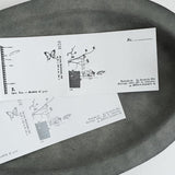 Yohaku - Letterpress Memo Pad - Nostalgy Black