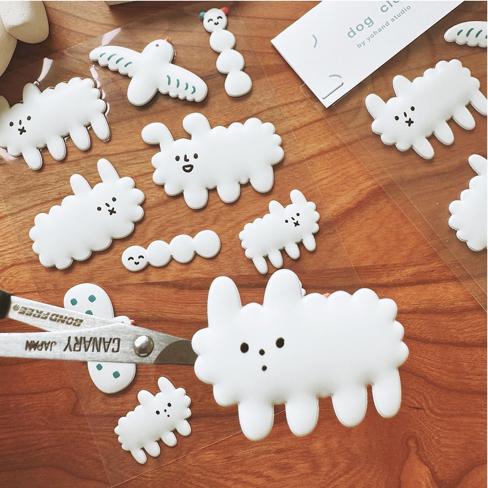 Yohand Studio Puffy Sticker Sheet - Cloud Dogs