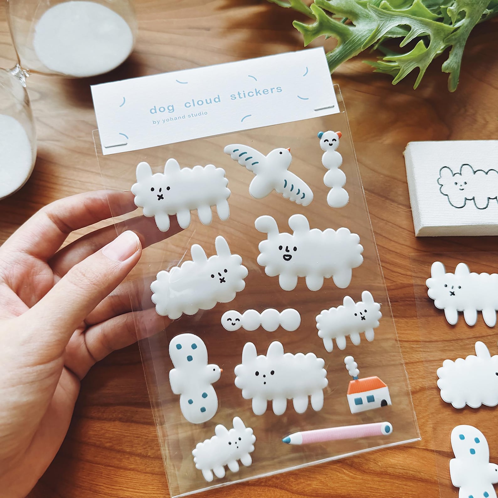 Yohand Studio Puffy Sticker Sheet - Cloud Dogs