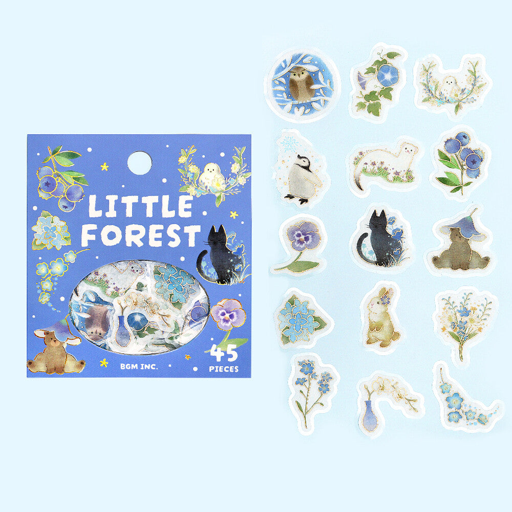 BGM Flake Sticker - Little Forest - Blue