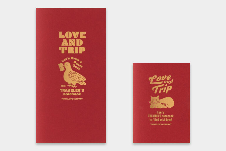 TRAVELER's Factory Passport Size Refill - LOVE AND TRIP - Limited Edition (Preorder starts April 8 @ Noon EST, Ships April 24)