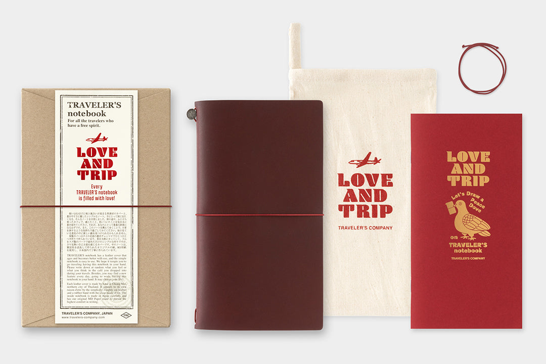 TRAVELER's Notebook - Regular Size - LOVE AND TRIP - Limited Edition (Preorder starts April 8 @ Noon EST, Ships April 24)