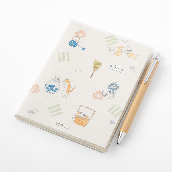 Midori Pocket Diary 2024 - Cat - A6