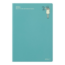 Midori Pocket Diary 2024 - Ojisan - B6 - Teal