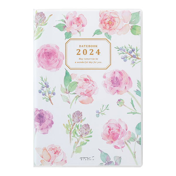 Midori Pocket Diary 2024 - Flowers - B6