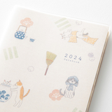 Midori Pocket Diary 2024 - Cat - Mini