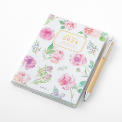 Midori Pocket Diary 2024 - Flowers - A6