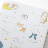 Midori Pocket Diary 2024 - Dog - A6