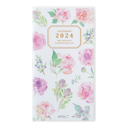 Midori Pocket Diary Slim - 2024 - Flowers