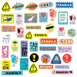 Greeting Life Flake Stickers - Caution Fragile