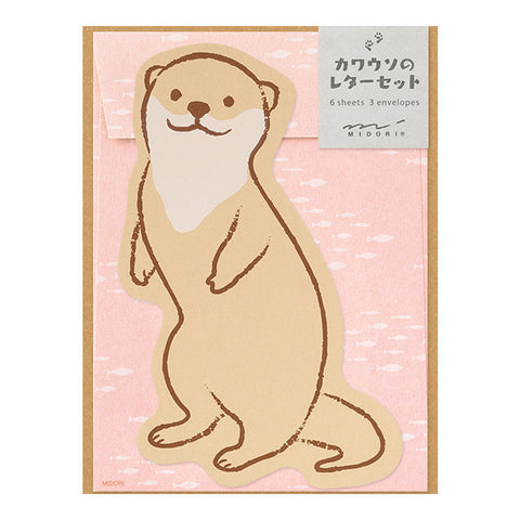 Midori Letter Set Die Cut - Otter