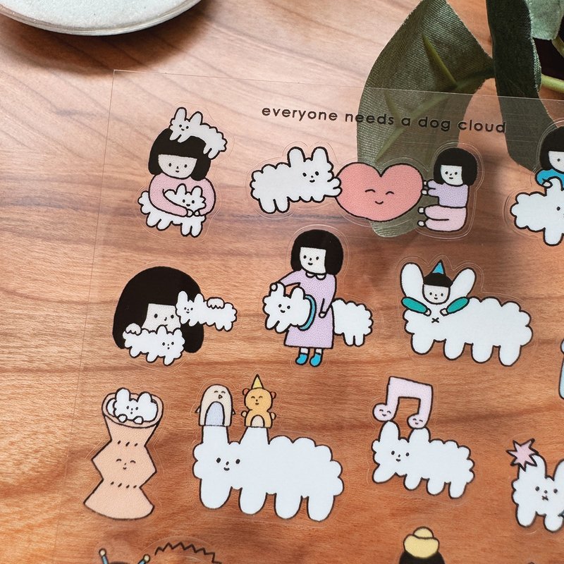 Yohand Studio Clear Sticker Sheet - Cloud Dog Friends