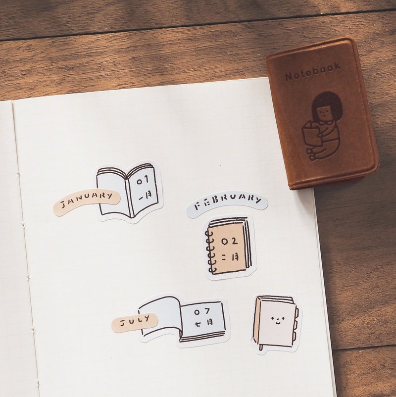 Yohand Studio Monthly Stickers - Notebook