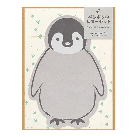 Midori Letter Set Die Cut - Penguin