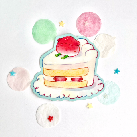 LAZI SOOZ Strawberry Cake Sticker