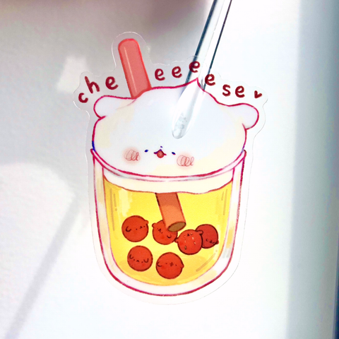 LAZI SOOZ Cheeeeeese Boba Sticker