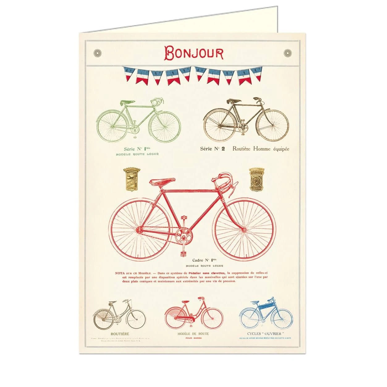 Bicycles Bonjour Greeting Card