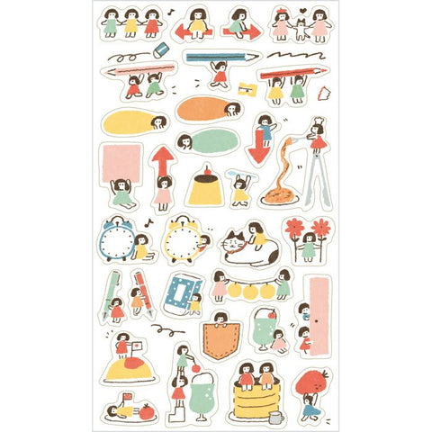 Furukawa Watashi Biyori Daily Sticker - Tiny Helpers