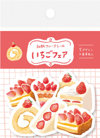 Furukawa Paper "Pochitto" Flake Sticker - Strawberry