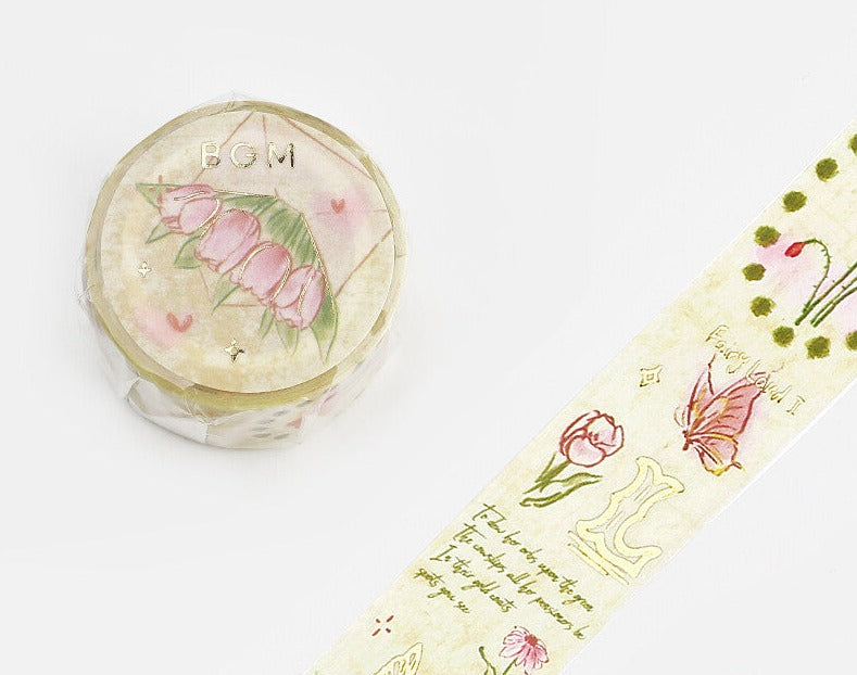 BGM Washi Tape - Special Romance in the Garden Yellow