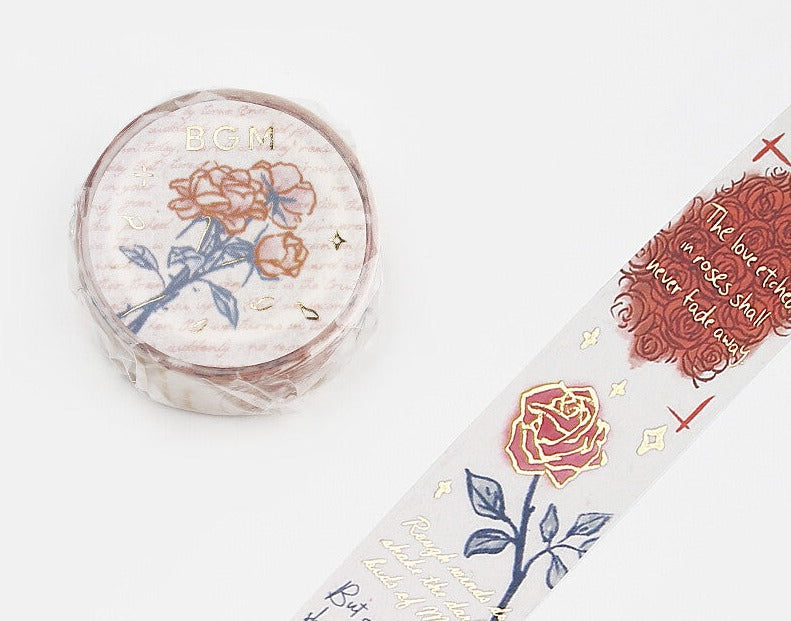 BGM Washi Tape - Special Romance in the Garden Red