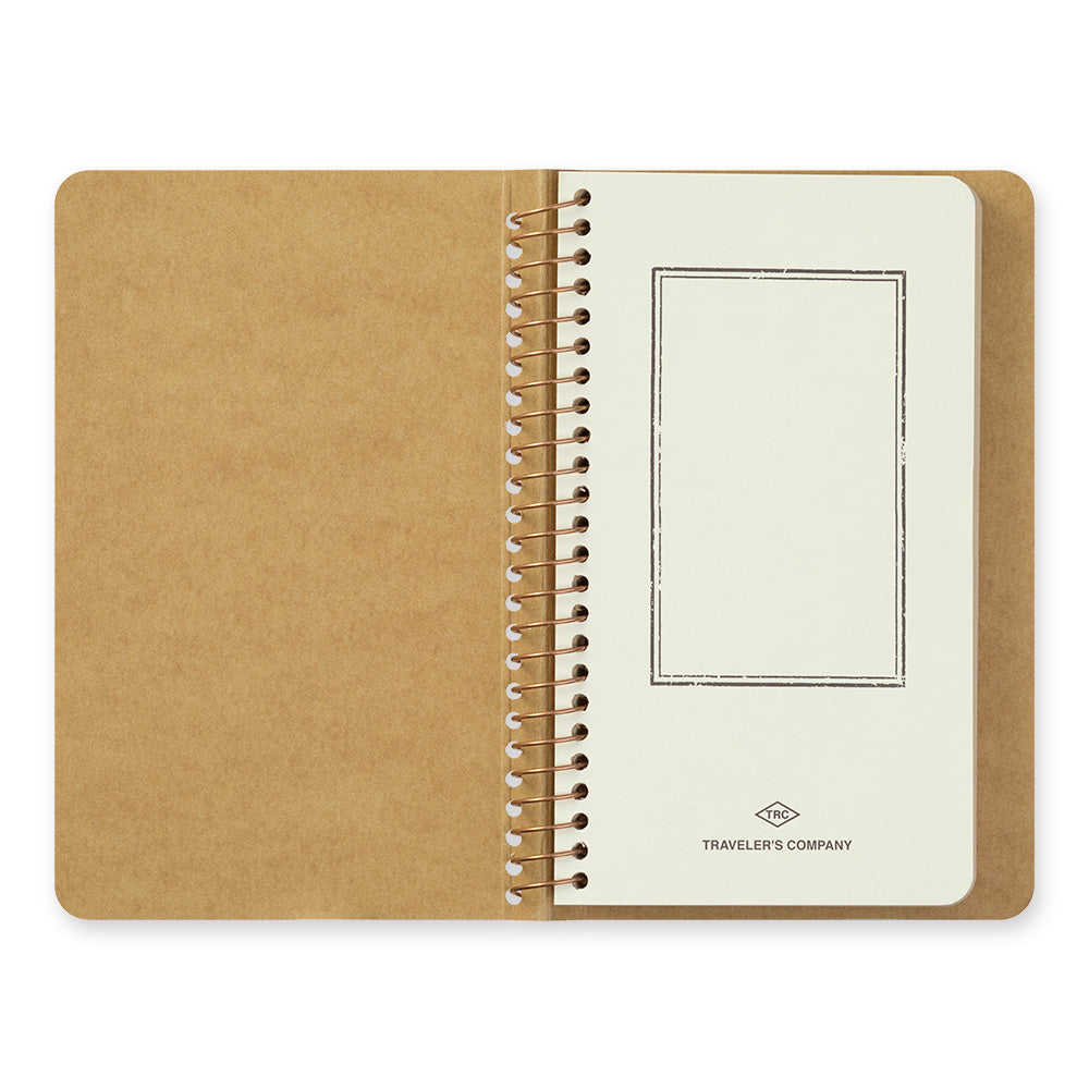 TRAVELER's Company - Spiral Ring Notebook - Blank DW Kraft Paper - A6 Slim