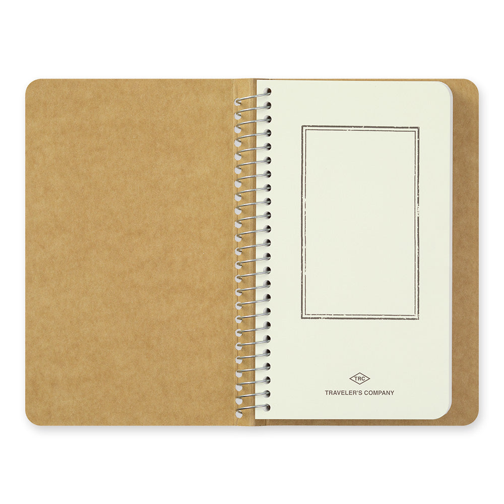 TRAVELER's Company - Spiral Ring Notebook - Blank MD Paper White - A6 Slim