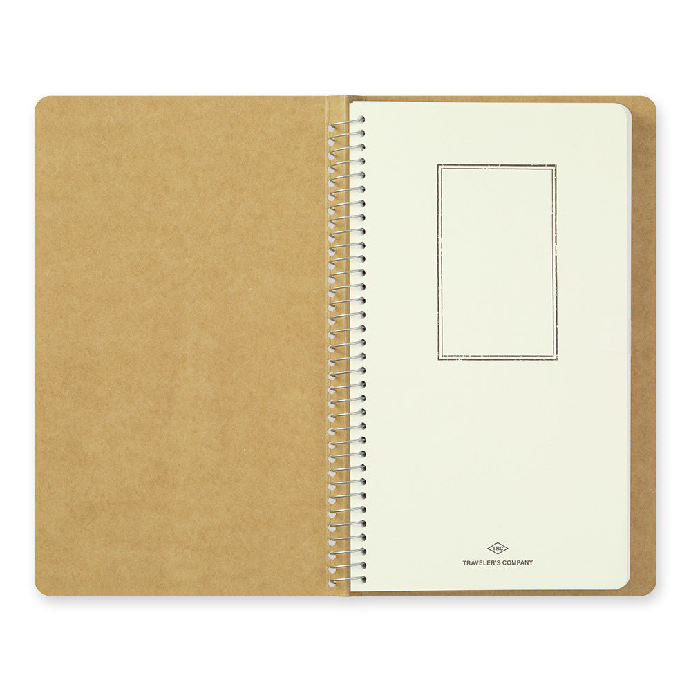 TRAVELER's Company - Spiral Ring Notebook - Blank MD Paper White - A5 Slim